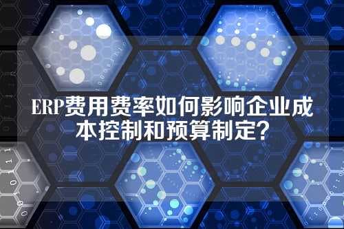 ERP费用费率如何影响企业成本控制和预算制定？