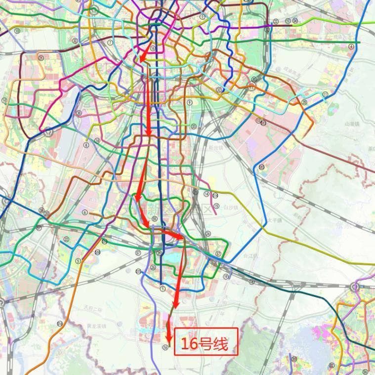 成都地铁第五期建设规划启动，16号线走向待定