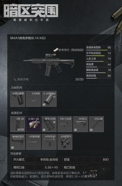 暗区突围M4A1改装攻略：配件与子弹搭配详解
