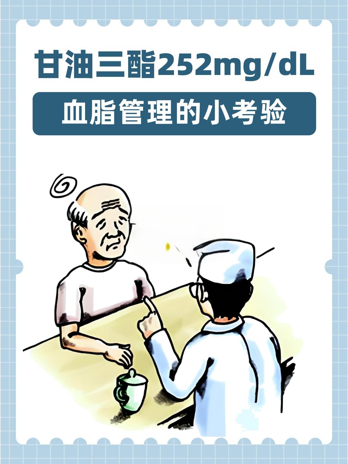 甘油三酯252mg/dL：血脂管理的小考验