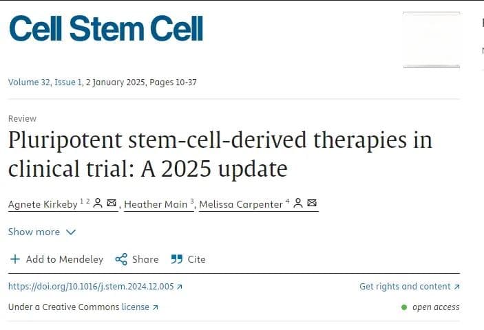 别错过！2025 多能干细胞疗法临床试验的震撼更新