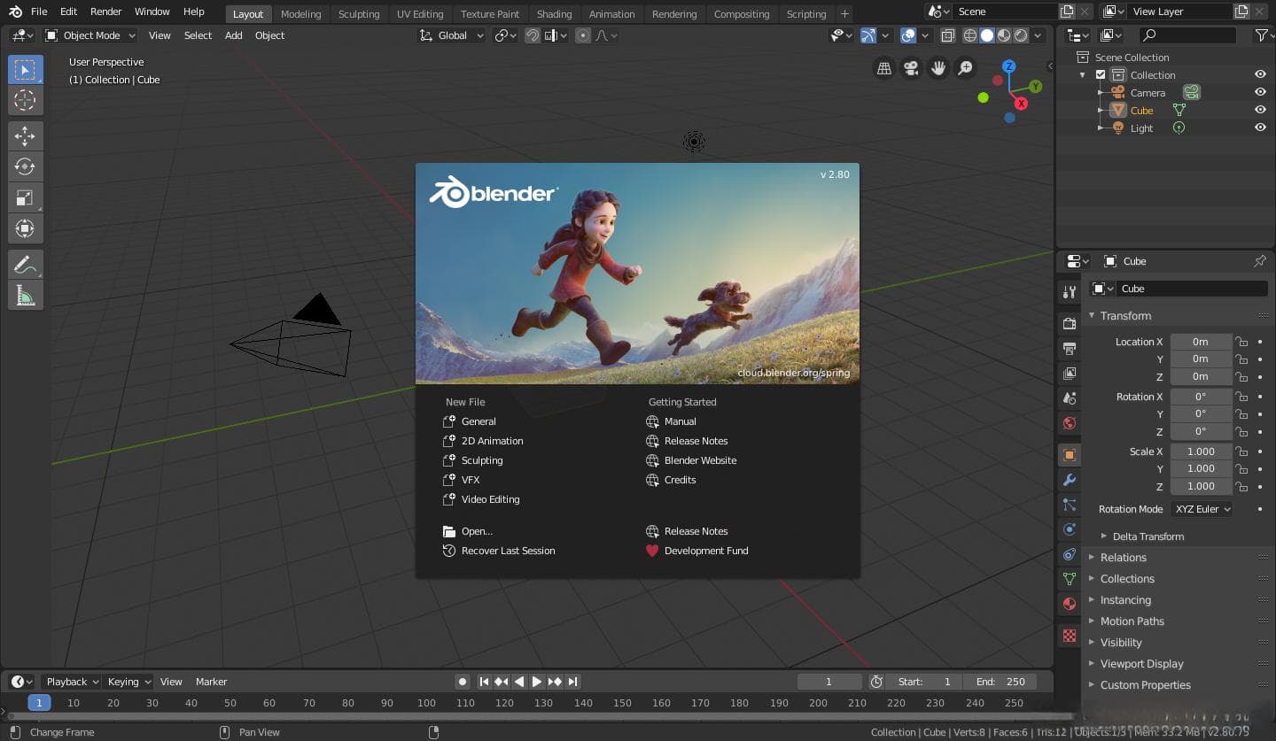 免费开源的三维建模软件Blender