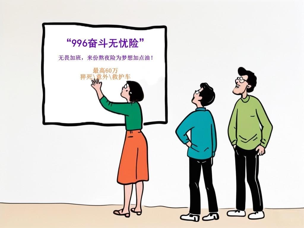 “996奋斗无忧险”引争议 玩梗宣传别过界