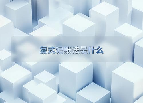 复式记账法是什么