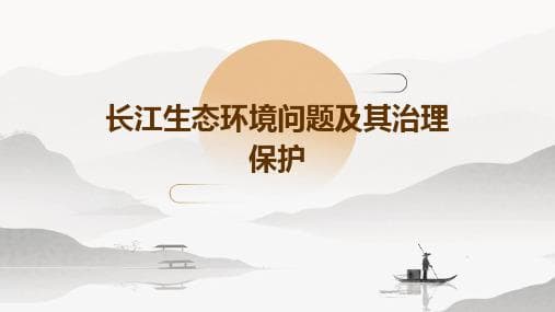 长江流域环境问题及整治措施