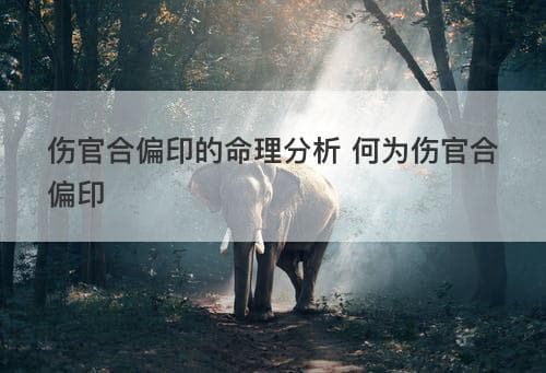 伤官合偏印的命理分析：这种特殊命格如何影响人生？
