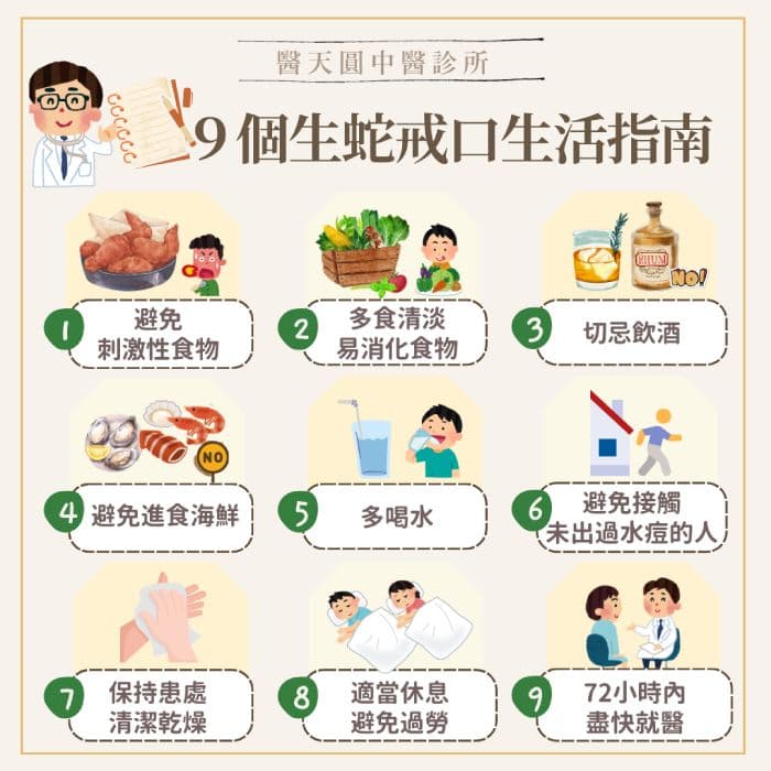 生蛇成因、治療、戒口指引，中醫師斷尾三招：帶狀疱疹中醫治療要點