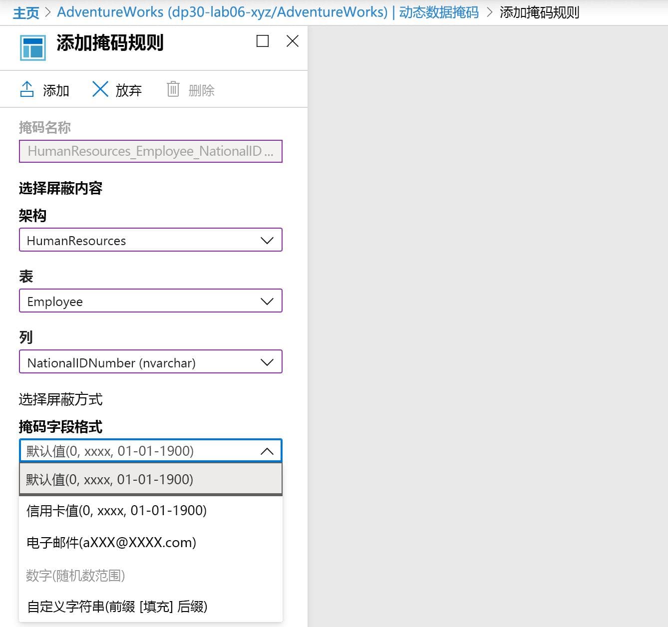 实现动态数据掩码