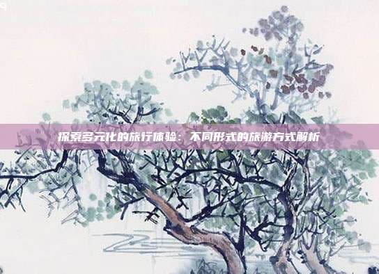探索多元化的旅行体验：不同形式的旅游方式解析