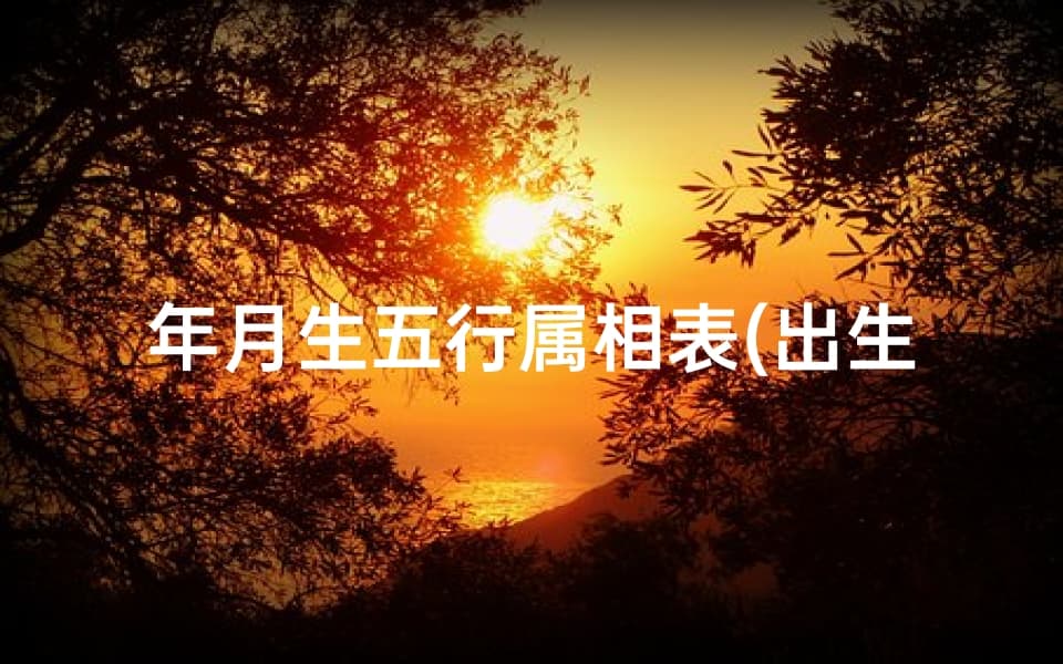 年月生五行属相表：详解天干地支与五行的对应关系