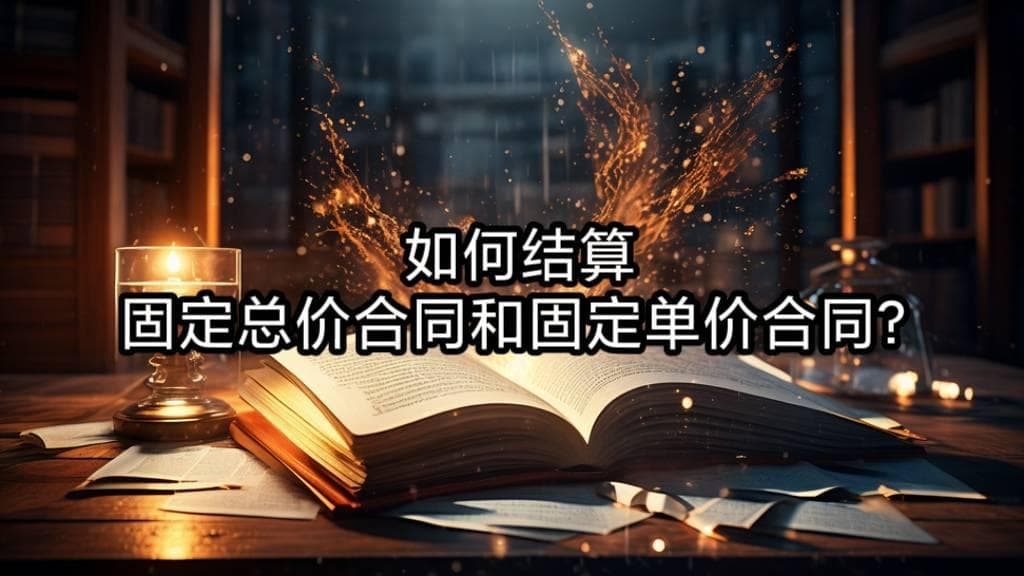 固定总价合同和固定单价合同如何结算？今天一次讲清