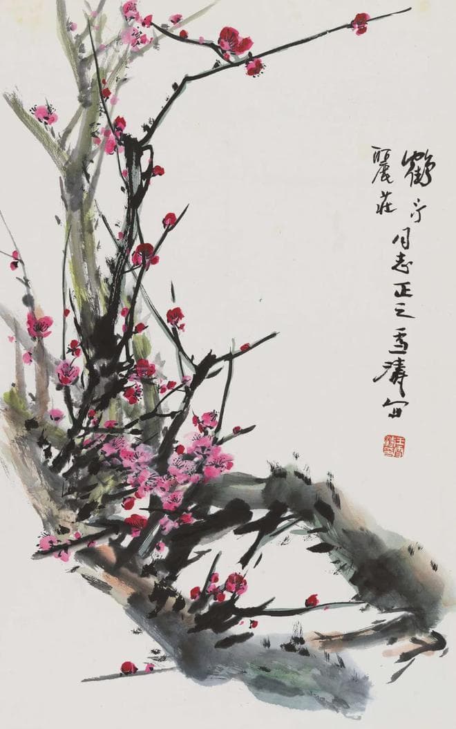从文人图腾到生活礼赞：王雪涛红梅画作的演变