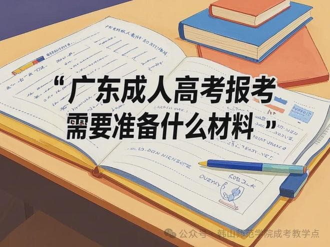 广东成人高考报名需要准备什么材料？详细清单来了！