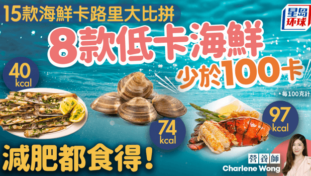 15款海鲜卡路里大比拼！8款少于100卡减肥也可以吃