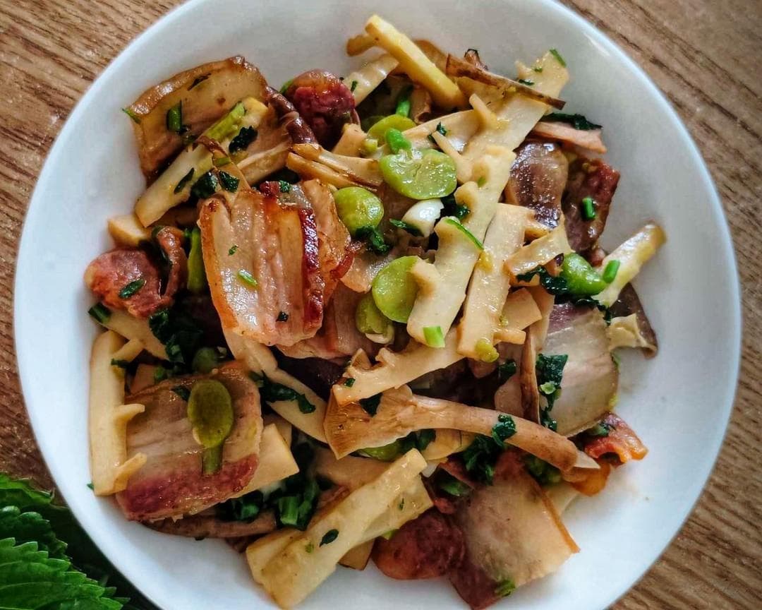 春天的味道，雷笋炒腊肉