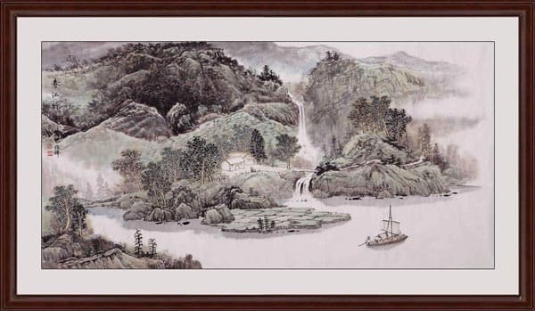 办公室适合挂哪些山水画，山水画的寓意