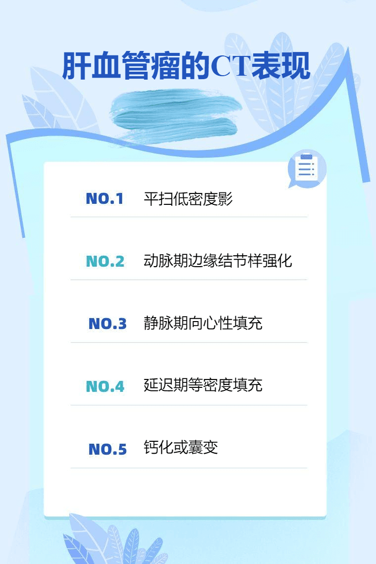 肝血管瘤的CT表现