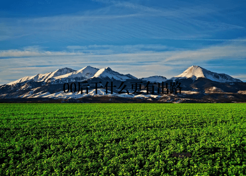 00后干什么更有出路？