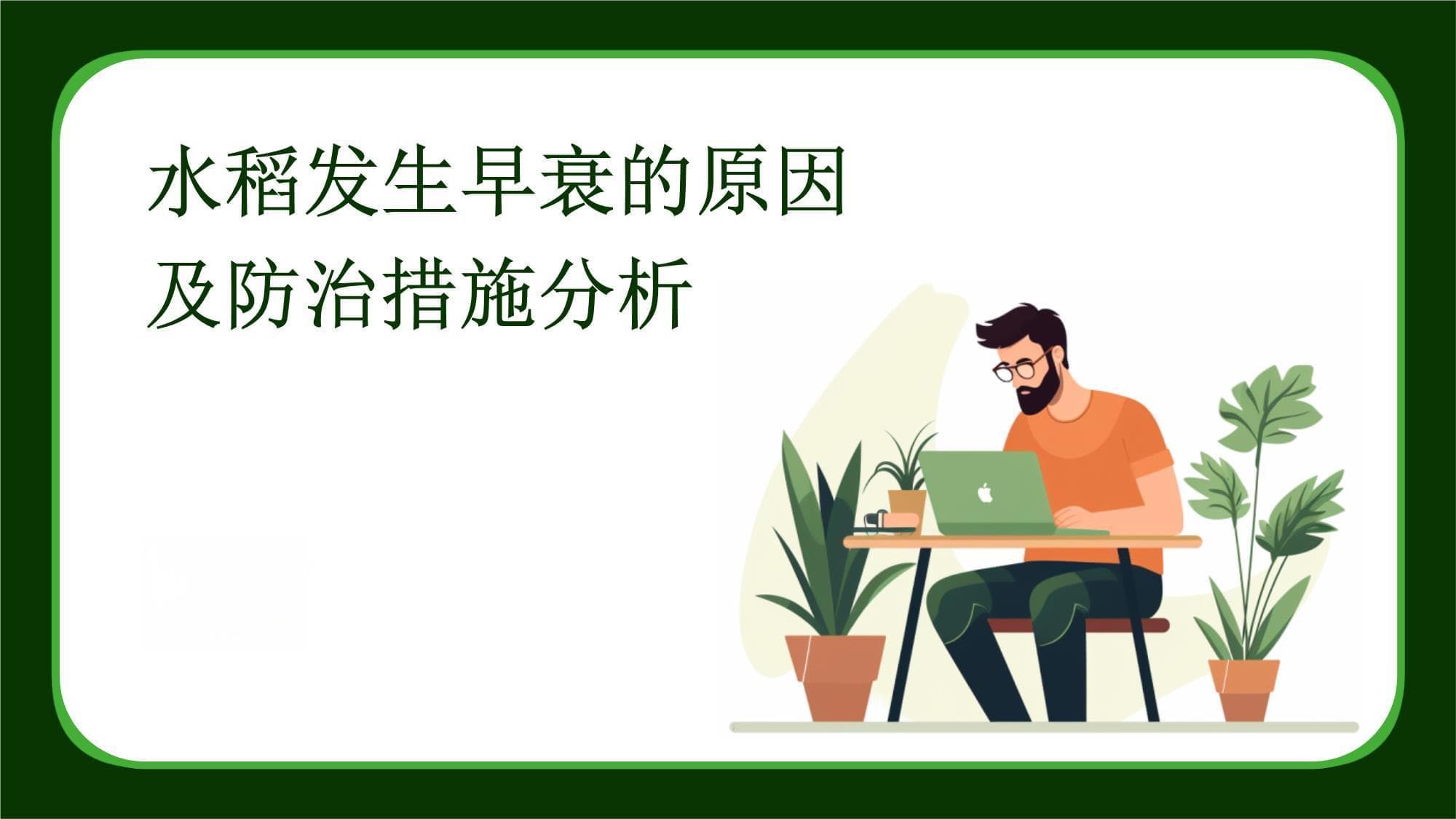 水稻发生早衰的原因及防治措施分析