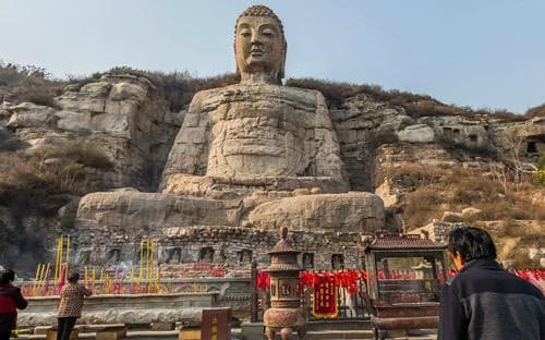 太原蒙山大佛景区：北齐古刹与摩崖石刻的千年传奇