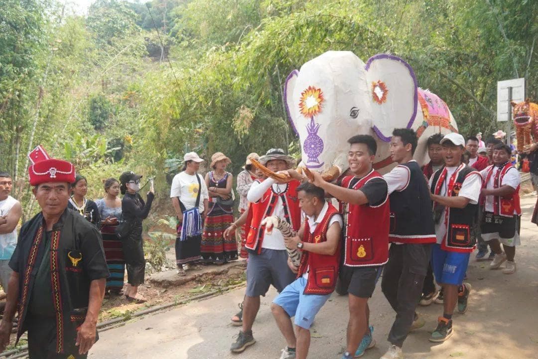 去沧源班老体验独一无二的佤族贡象节