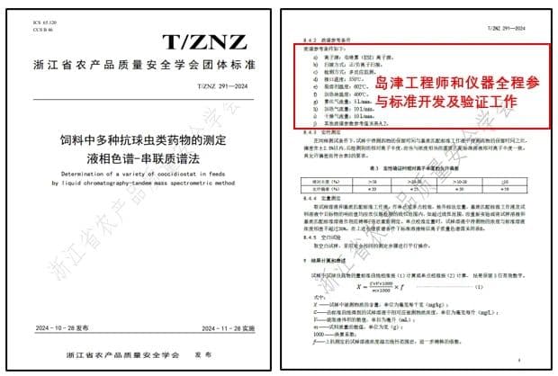 「16合1」饲料中16种抗球虫类兽药同时检测新标准发布