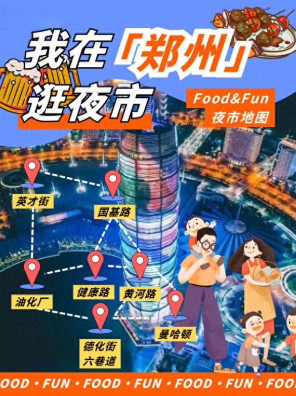 从油化厂到凤凰茶城：郑州八大夜市美食打卡攻略