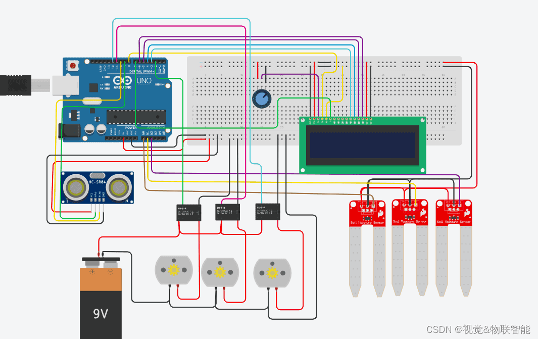 Arduino制作植物自动浇水机：硬件准备与接线详解