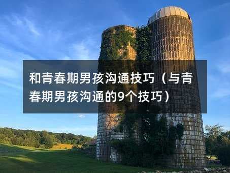 和青春期男孩沟通技巧（与青春期男孩沟通的9个技巧）