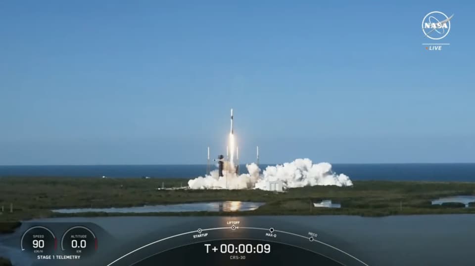 SpaceX龙飞船完成CRS-30货运补给任务，向国际空间站送2.8吨物资