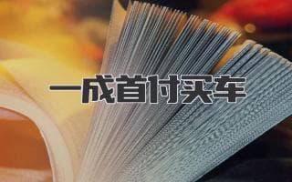 一成首付买车：轻松实现汽车梦？揭秘低首付购车的真相