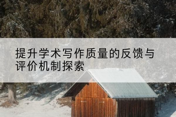 提升学术写作质量的反馈与评价机制探索