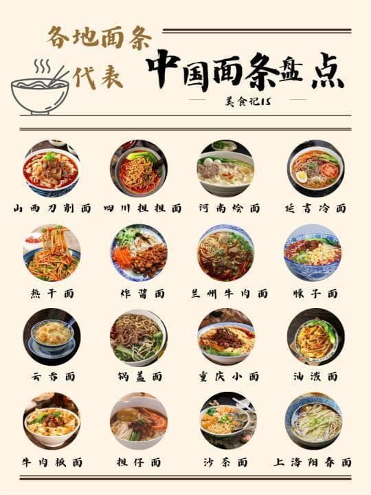 探寻中国各地面条：味道与文化的地道融合之旅