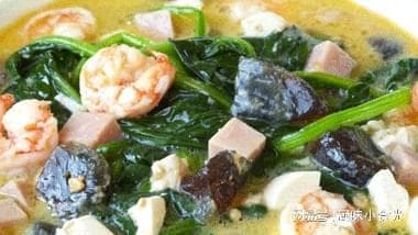 家常版上汤菠菜，鲜香浓稠，连汤都不剩的秘密在此！