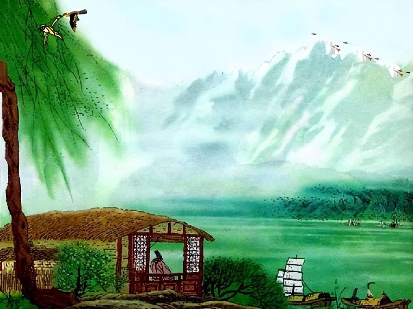 杜甫最惊艳的一首绝句，一句一景，短短4句，美到令人心醉！