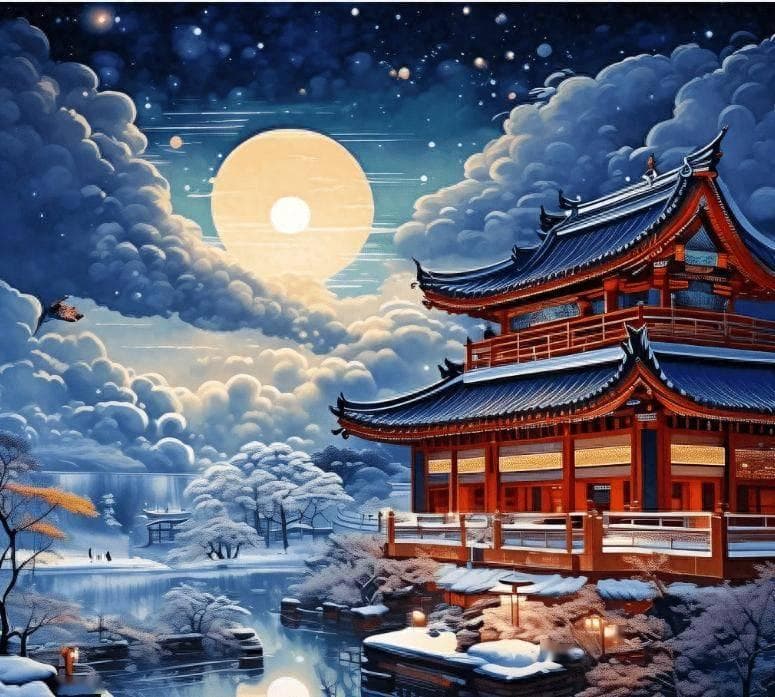 李白的《侍从游宿温泉宫作》：皇帝出游至温泉宫的场景