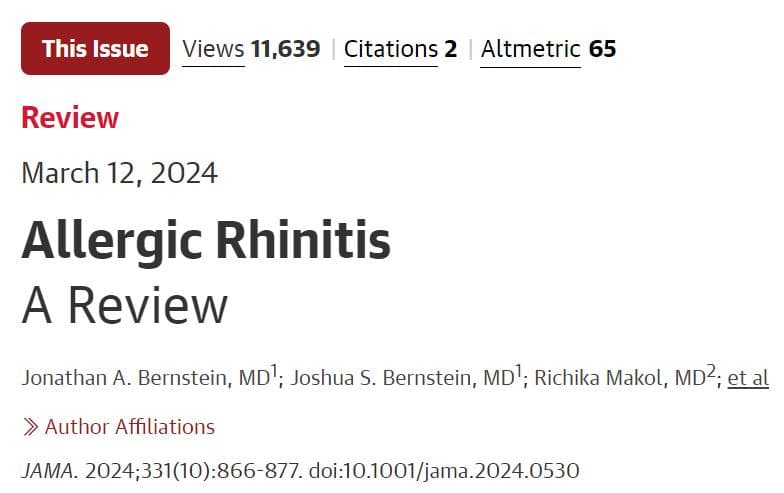 影响全球1/5人口！JAMA：过敏性鼻炎总不好？关注3大治疗策略