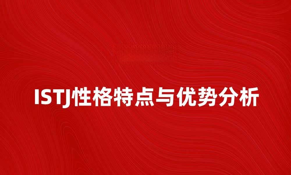了解ISTJ性格类型的特点与优势分析
