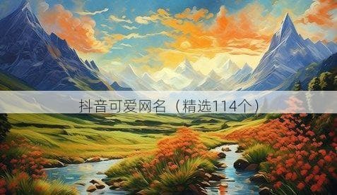 抖音可爱网名（精选114个）