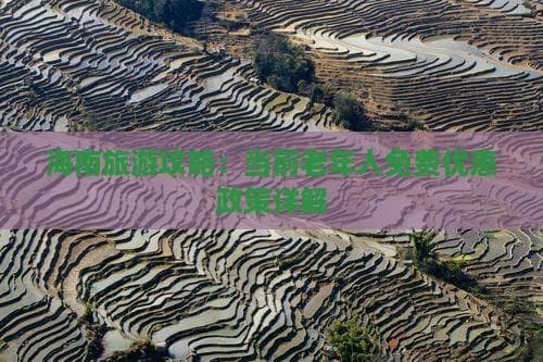 海南旅游攻略：老年人免费优惠政策详解