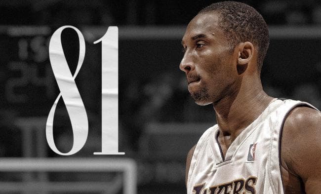 科比81分壮举：46投28中，NBA历史第二高分的含金量
