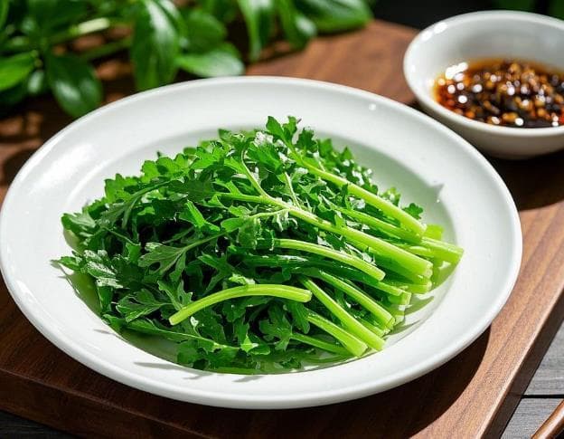 茼蒿焯水与不焯水的区别