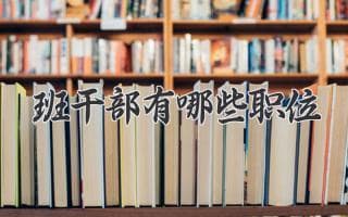 班级领导力：揭秘学生干部职位和职责