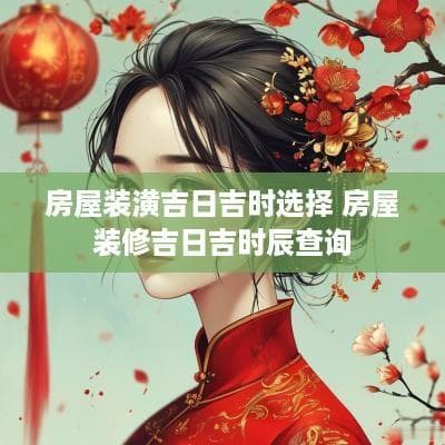 房屋装潢吉日吉时选择指南