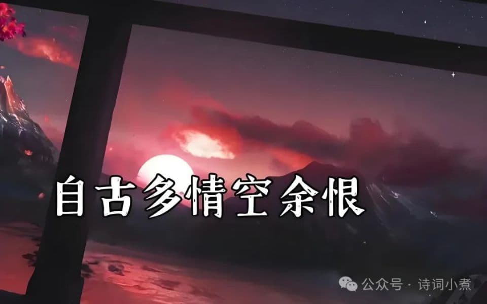 “多情自古空余恨”的下一句，道破了人生的真相，却十人九不知