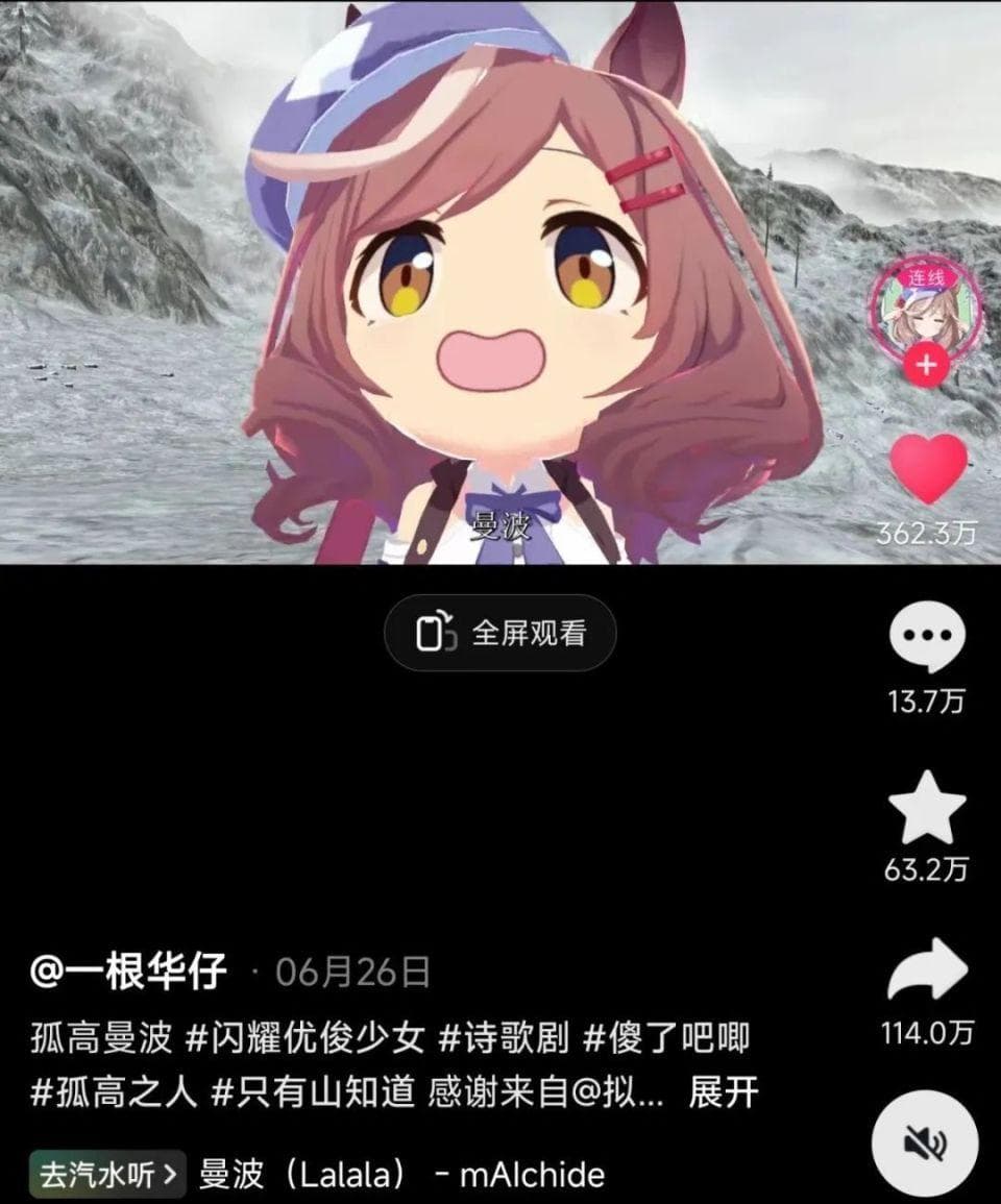 小众动画赛马娘，是怎么沦为抖音25亿播放量烂梗的？