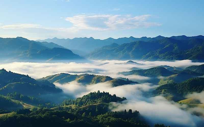 秀山之旅，生机盎然，云海山色