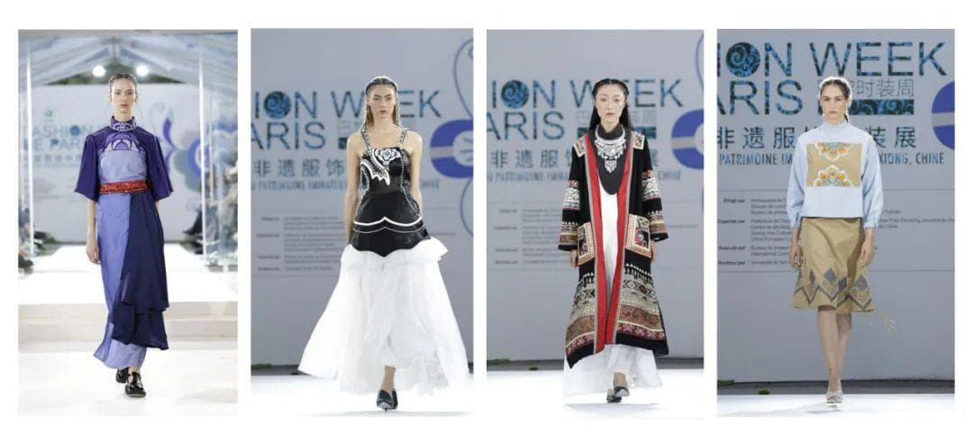 中国楚雄非遗服饰时装展闪耀巴黎