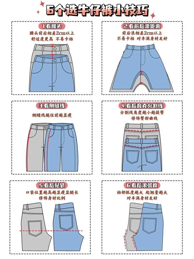 裤子尺码标准对照表：轻松选尺码指南
