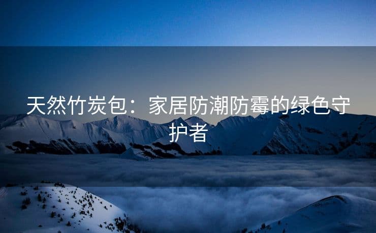 天然竹炭包：家居防潮防霉的绿色守护者